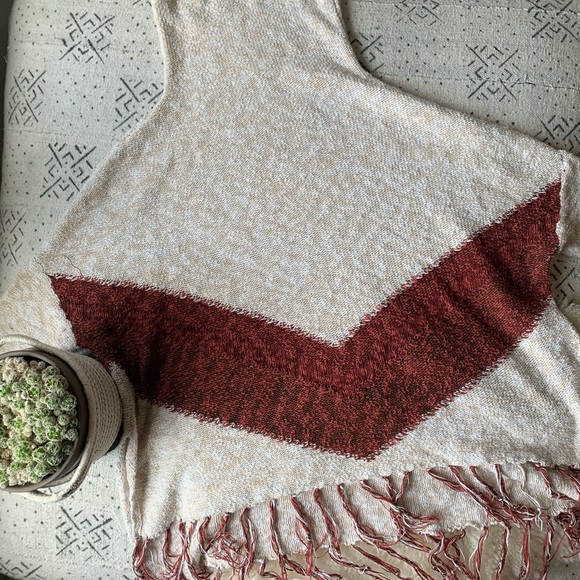 Mossimo Oversized Boho Cowl Neck Fringe Sweater - Picture 3 of 6